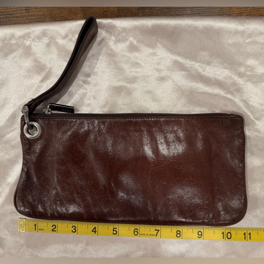 HOBO Dark Brown Leather  Wristlet